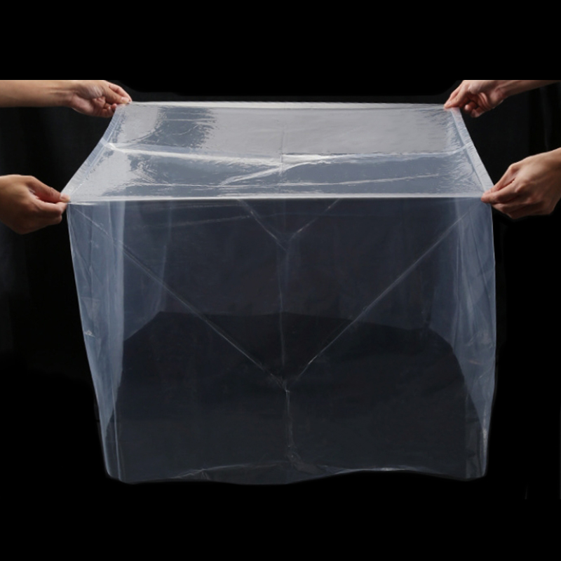 Bolsa de plástico transparente con fondo cuadrado